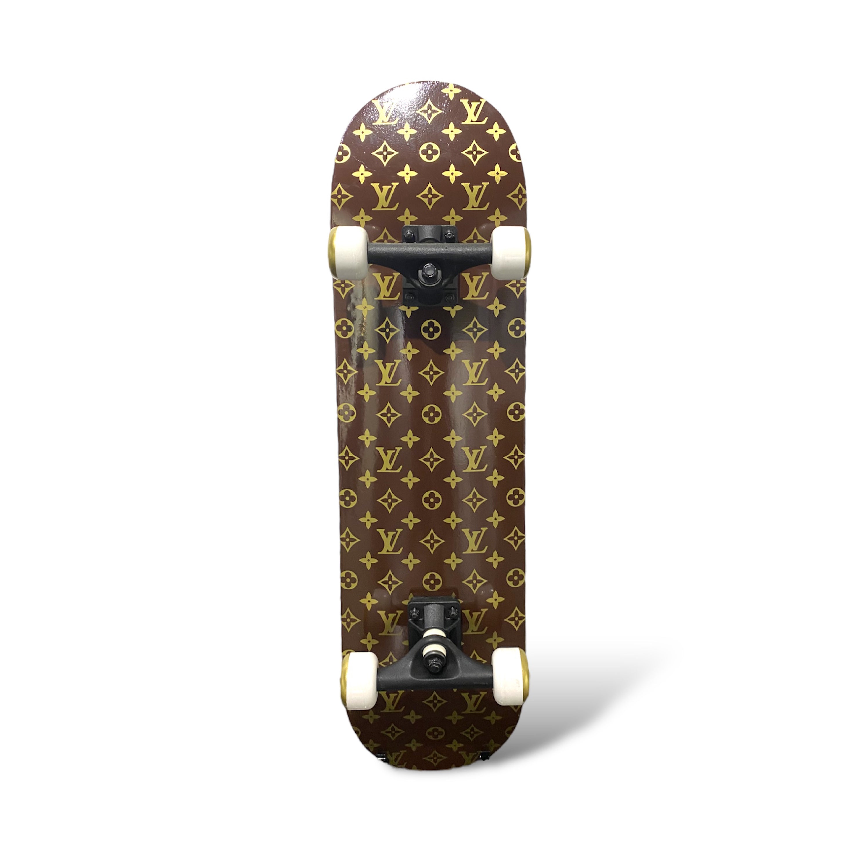 Designer Skateboard Gold Brown