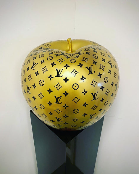 Golden LV Apple Art