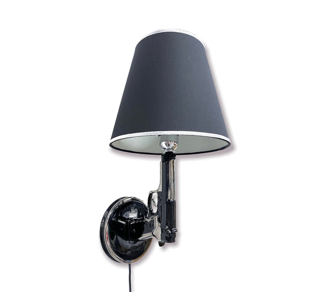 Wandlamp Gun 9mm Black Silver