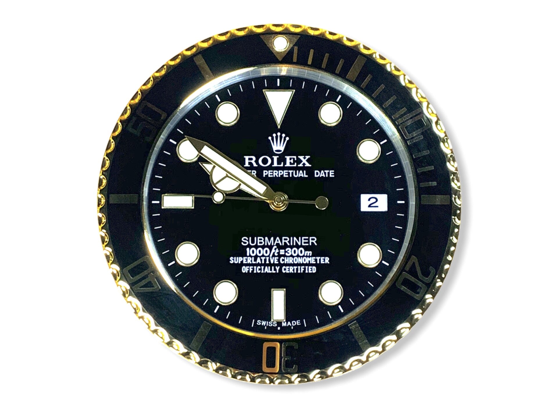 Wall Clock Gold