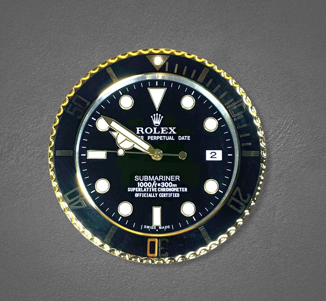 Wall Clock Gold